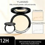 Transparent White Pressed Powder Oil Control Silky Soft Focus Foundation Palette Concealer Brighten Modifying Dullness Makeup