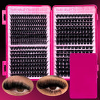 DIY Cluster Lash Large Capacity Mixed Lengths Curl Dense Eyelash Extension 3D Wispy Lash Suitable for Party and Stage Makeup