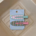 Geometry Traceless Hairpin Cute Cherry Bangs Clip Fruit Hairpin Duckbill Clip Korean Style Makeup Hair Clip Kids