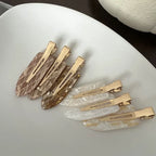 2/4Pcs Acetic No Bend Seamless Hair Clips Side Bangs Barrette Makeup Washing Face Accessories Women Girls Styling Hairpin Coffee