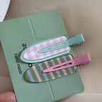 Geometry Traceless Hairpin Cute Cherry Bangs Clip Fruit Hairpin Duckbill Clip Korean Style Makeup Hair Clip Kids
