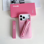RHODE Lip Gloss Phone Case Silicone Protective Cases Makeup Lipstick Holder Set for IPhone 14 15 16 17 Pro Max Air 13 12 11 Plus
