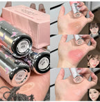 QIBEST New Velvet Matte Liquid Blusher Sponge Head Rendering Moisturizing Long-lasting Beauty Natural Cheek Face Blush Makeup