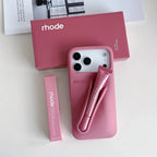 RHODE Lip Gloss Phone Case Silicone Protective Cases Makeup Lipstick Holder Set for IPhone 14 15 16 17 Pro Max Air 13 12 11 Plus