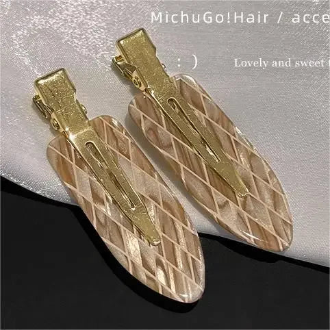 2/4Pcs Acetic No Bend Seamless Hair Clips Side Bangs Barrette Makeup Washing Face Accessories Women Girls Styling Hairpin Coffee