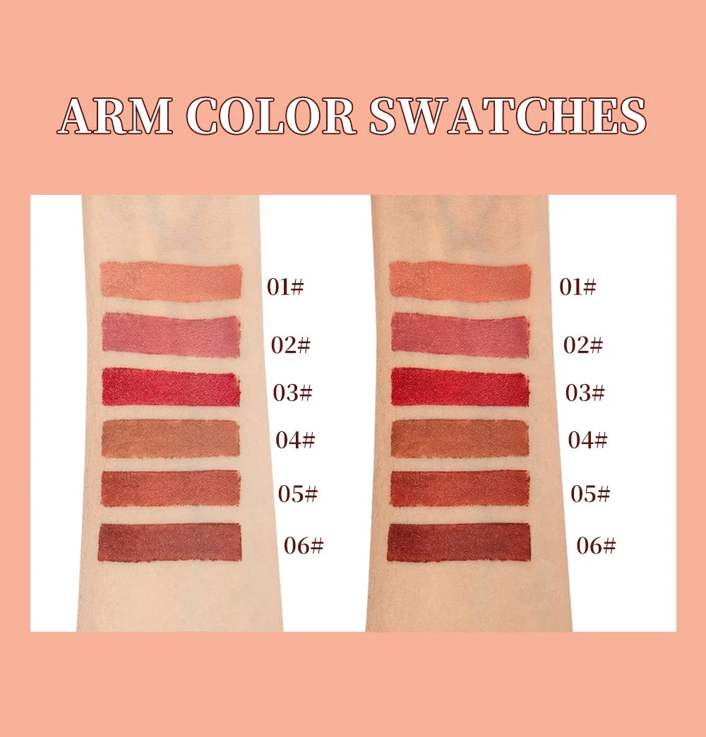 Lipstick Contouring Pencil Lip Liner 6 Color Velvet Matte Waterproof Long Lasting Smudge Proof Lip Stick Lips Makeup Cosmetic