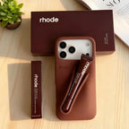 RHODE Lip Gloss Phone Case Silicone Protective Cases Makeup Lipstick Holder Set for IPhone 14 15 16 17 Pro Max Air 13 12 11 Plus